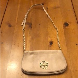 TORY BURCH LIGHT PINK FLAP CROSSBODY BAG